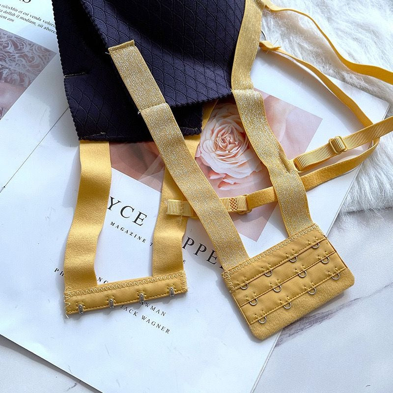 Flourish 1 Pc Non-Wired Padded Bra β Cute & Stylish with Contrast Glitter Straps, Hollow Back, Light Padding & 4-Hook Adjustable Closure (3D2022)