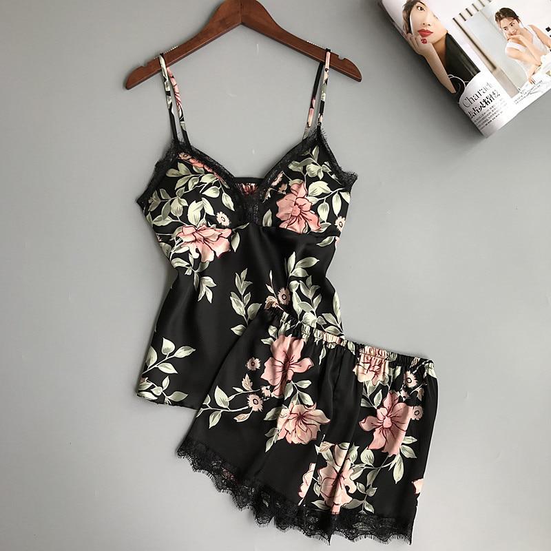 Flourish 2 pcs Bridal Floral print Padded Short Nighties Wedding nightwear 7021
