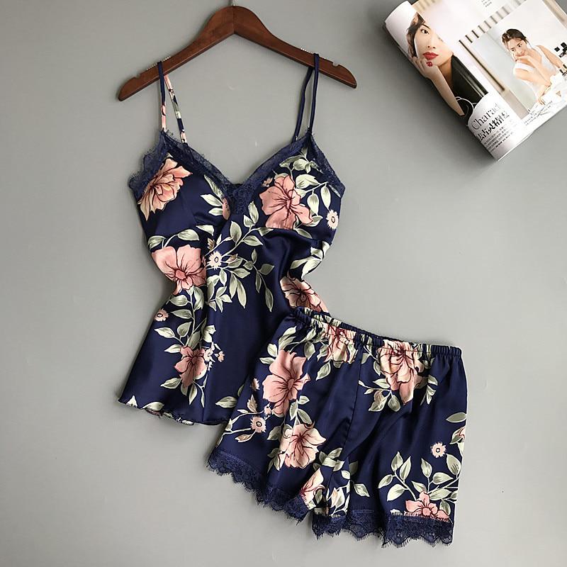 Flourish 2 pcs Bridal Floral print Padded Short Nighties Wedding nightwear 7021