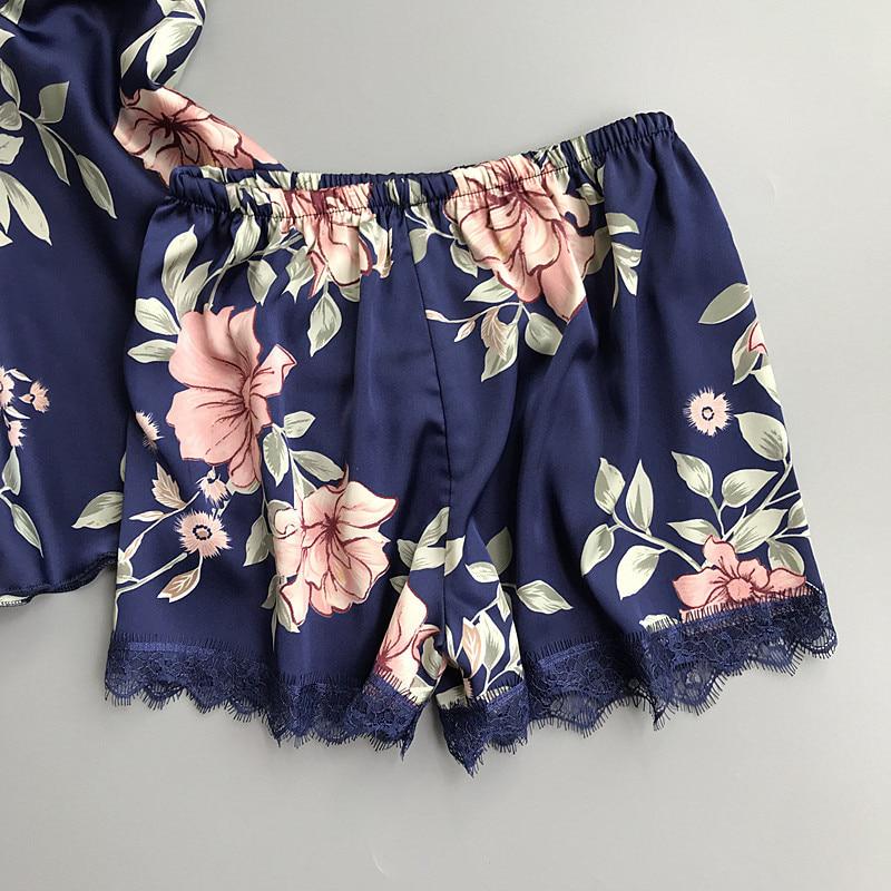 Flourish 2 pcs Bridal Floral print Padded Short Nighties Wedding nightwear 7021