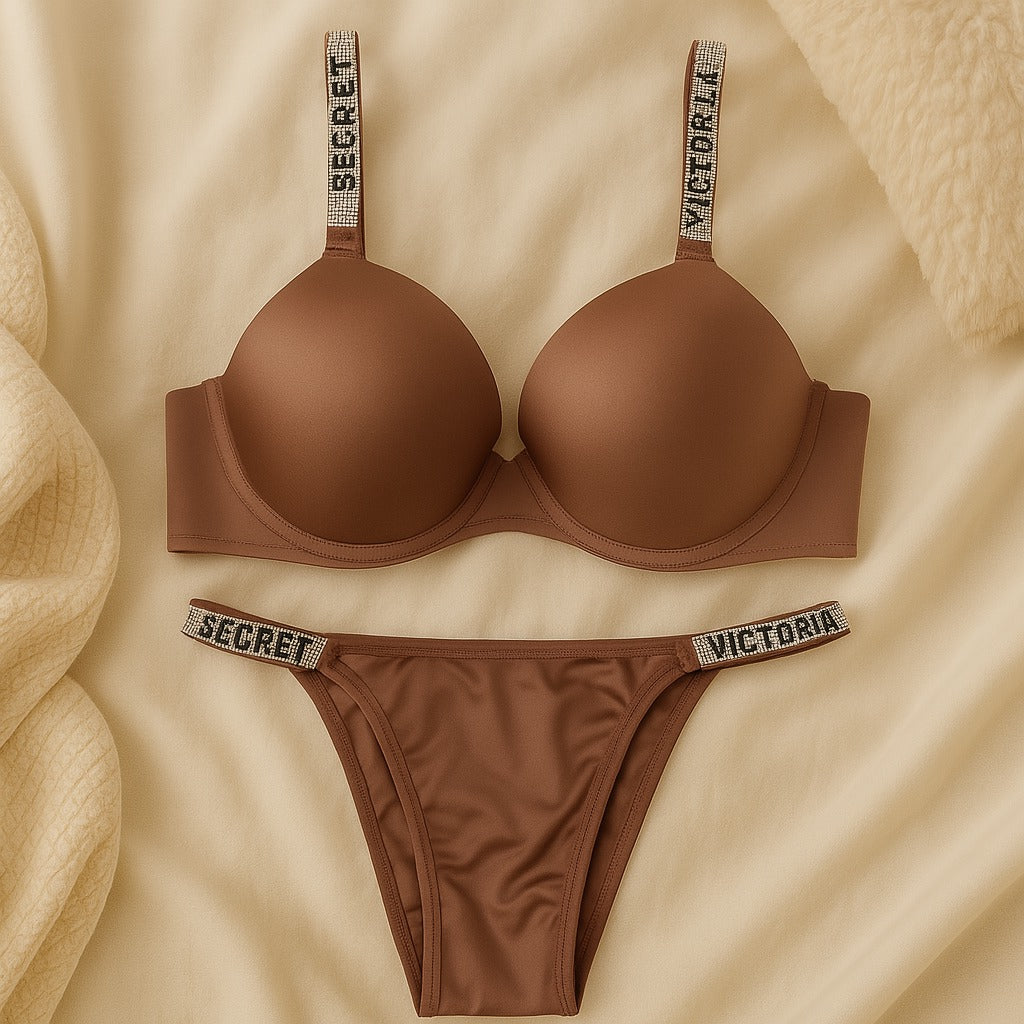 Flourish Signature Padded Bra & Panty Set β Crystal Strap Style 3036