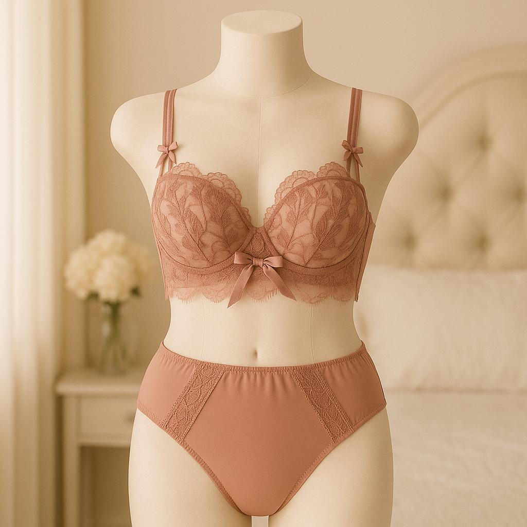 New High Quality Soft Push Up Embroidered Bridal Bra and Panty Set 8942