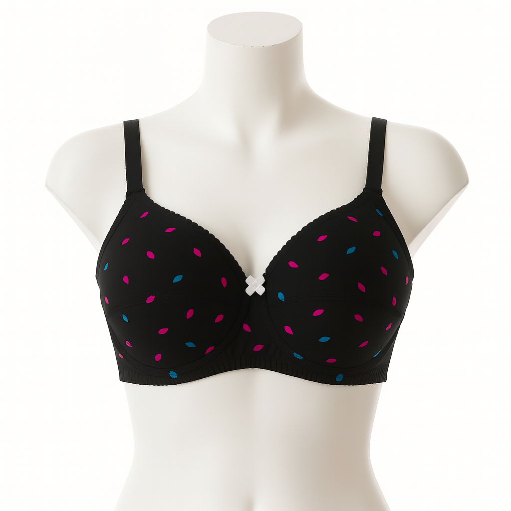 1 Pc Light Padded Cotton Printed Soft & Breathable Bra