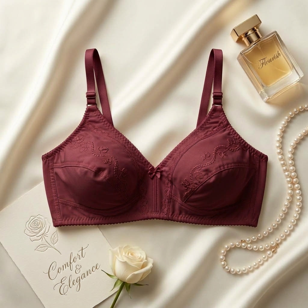 Women's Real Comfort & Elegance Non-Padded Non-Wired Full Coverage Minimizer Bra ART-101