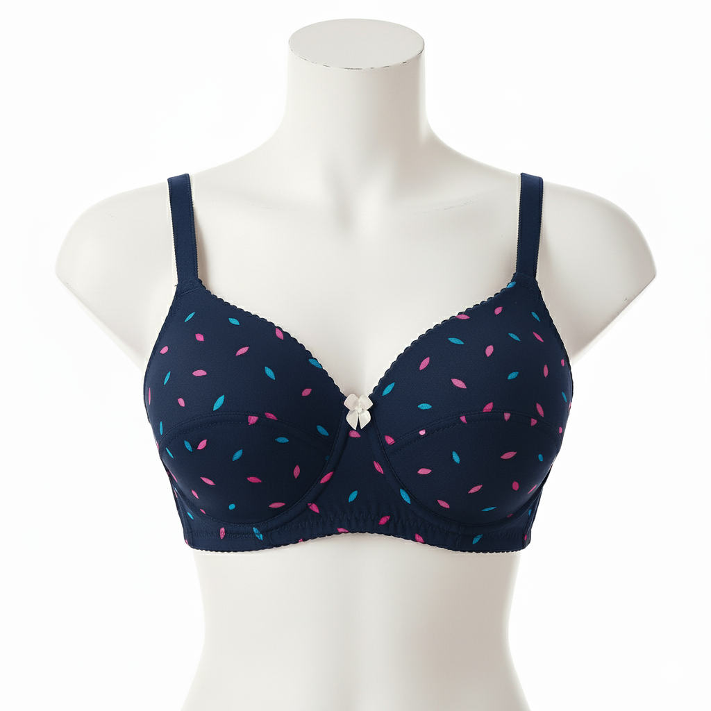 1 Pc Light Padded Cotton Printed Soft & Breathable Bra