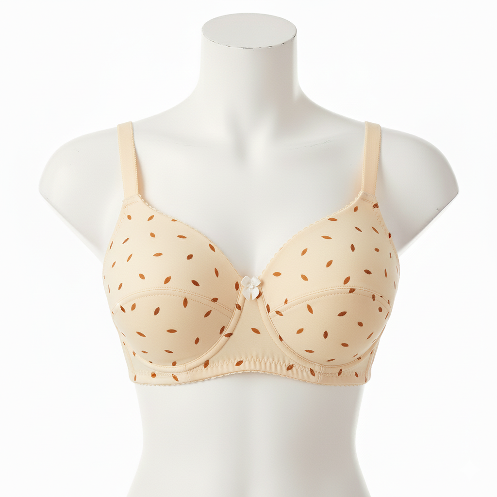 1 Pc Light Padded Cotton Printed Soft & Breathable Bra