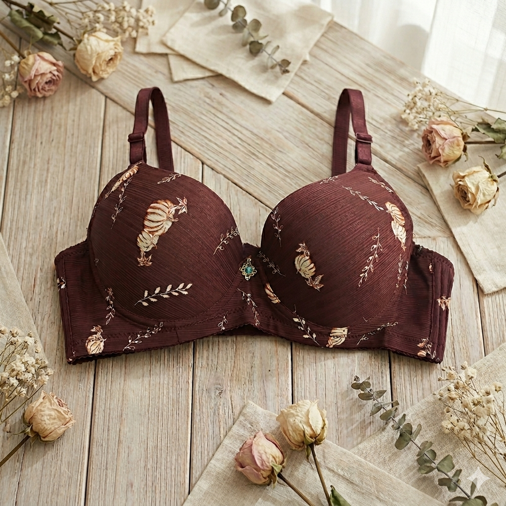 Pack of 2 Flourish Elegant Embroidered Floral Padded Comfort Bra – Soft Texture & Premium Shape -937