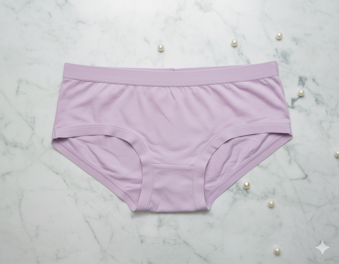 1 Pc Soft Cotton Mid-Waist Panty – Lilac Everyday Comfort Fit
