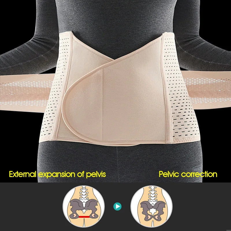 Flourish Postpartum Belly Band – Breathable Postnatal Recovery Girdle for Belly, Waist & Back Support (C-Section & Natural Birth Friendly)
