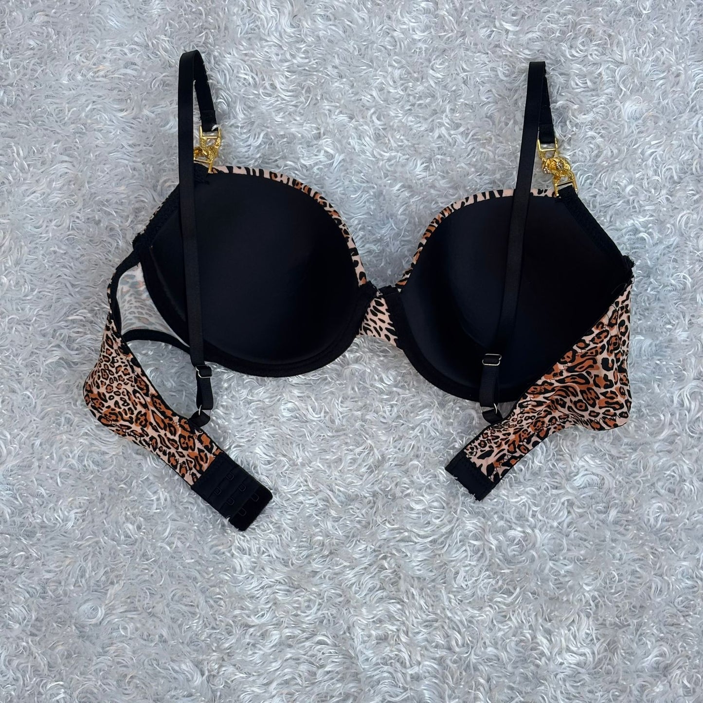Flourish New High Quality Chain Style Straps Front Metal Wired Bra & Panty Set 1127