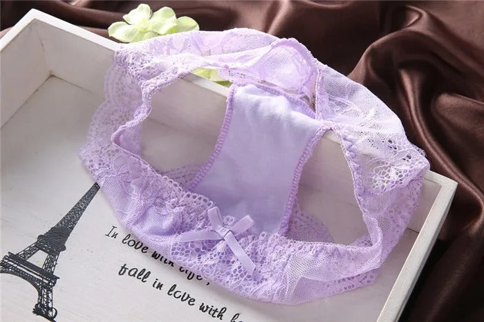 Flourish Lavender Lace Bra – Push Up & Double Padded Floral Comfort (8856)