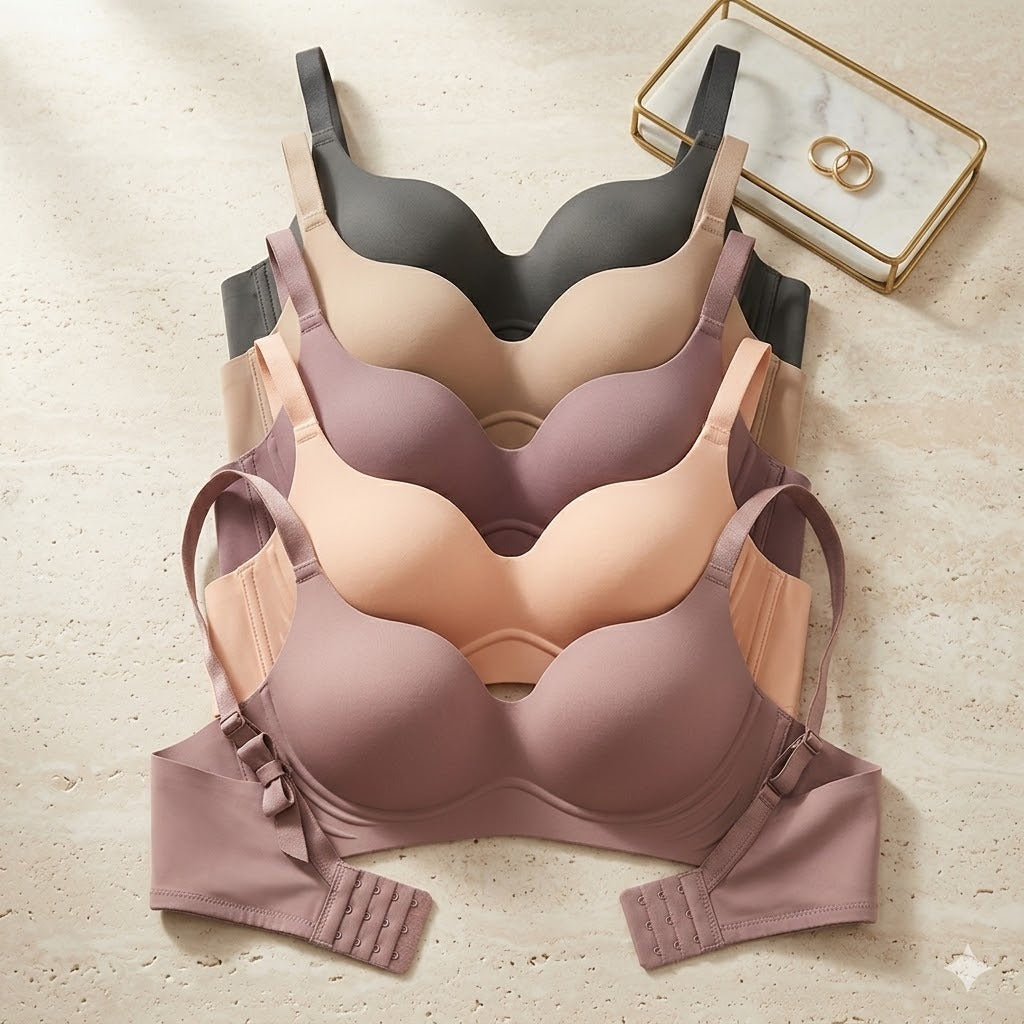 Flourish Pack Of 2 Premium Light Padded Smooth Fit Non-Wired Seamless Bra 3018