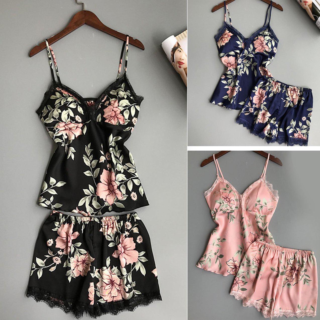 Flourish 2 pcs Bridal Floral print Padded Short Nighties Wedding nightwear 7021