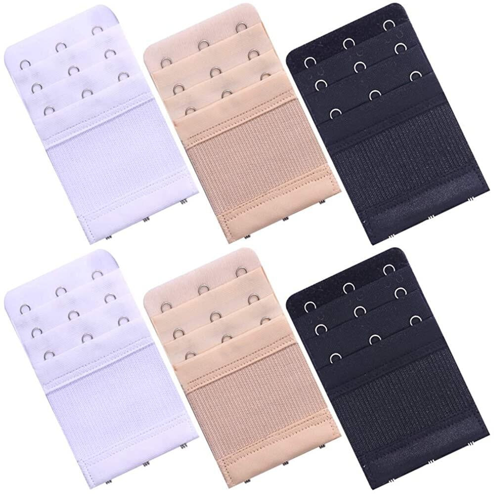 Pack Of 3 Elastic Bra Extender – 3 Rows 3 Hooks Increases Band Size Comfortably