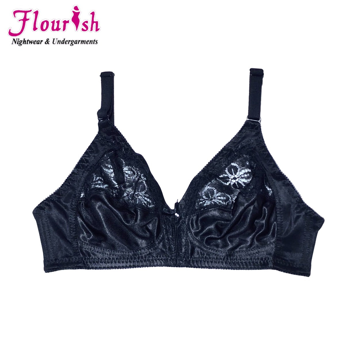 Flourish Nancy Bra Non Padded Non-wired Half Net attractive style Casu –  Flourish - Nightwear & Undergarments
