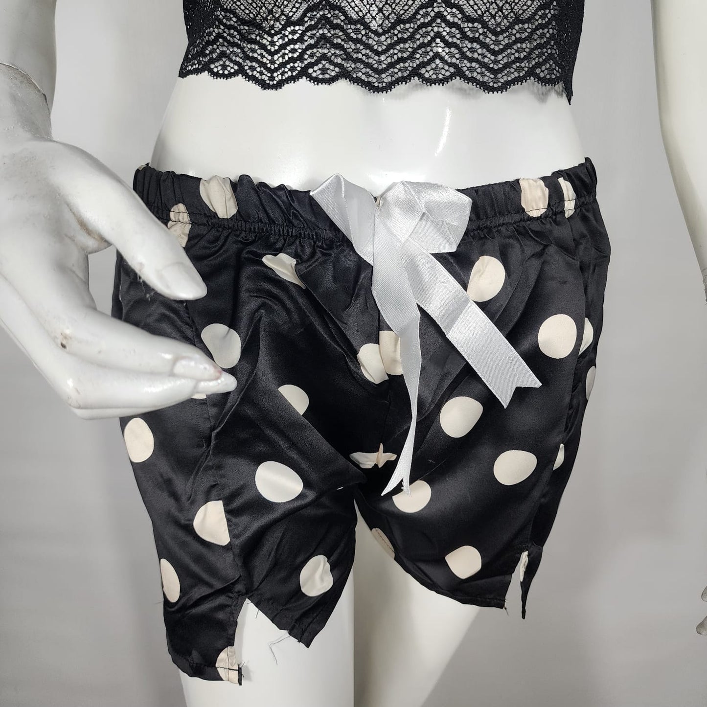Flourish 2 Pcs Short Skirt Style Lace See Through Inner Sexy Nighty 1020