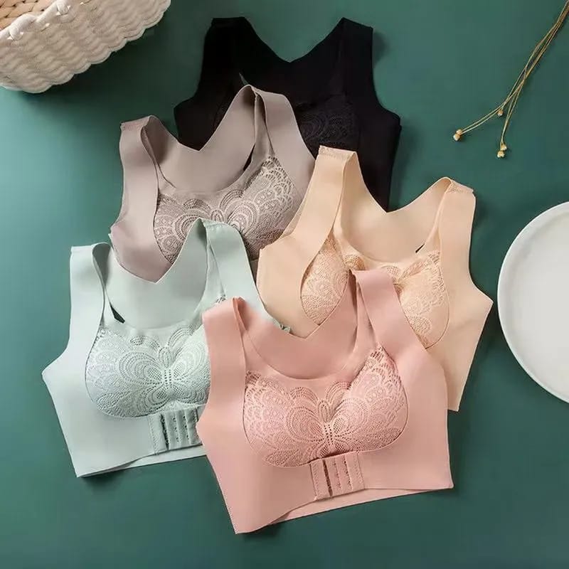 Flourish 3D High Quality Too Soft & Comfortable Push Up Removable Padded full Back Support Sports Bra butterfly wings
