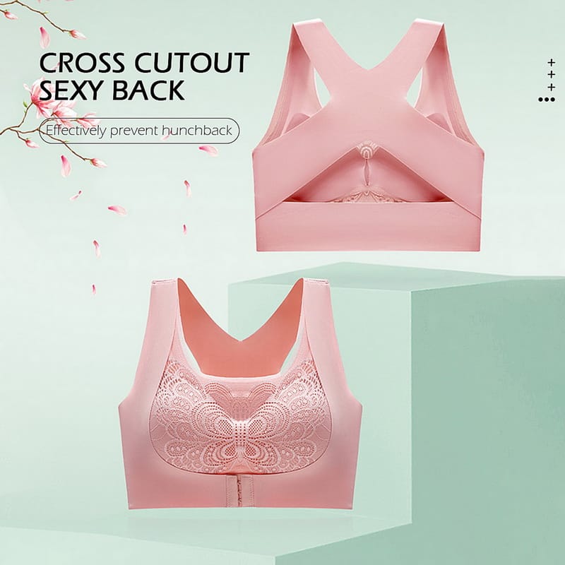 Flourish 3D High Quality Too Soft & Comfortable Push Up Removable Padded full Back Support Sports Bra butterfly wings