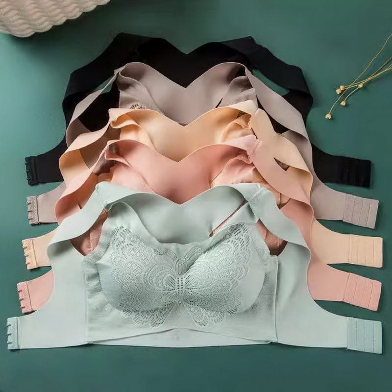 Flourish 3D High Quality Too Soft & Comfortable Push Up Removable Padded full Back Support Sports Bra butterfly wings