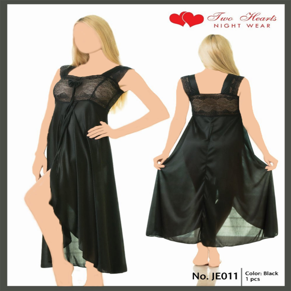 Satin Silk Gown Night Dress For Women Girls 1109