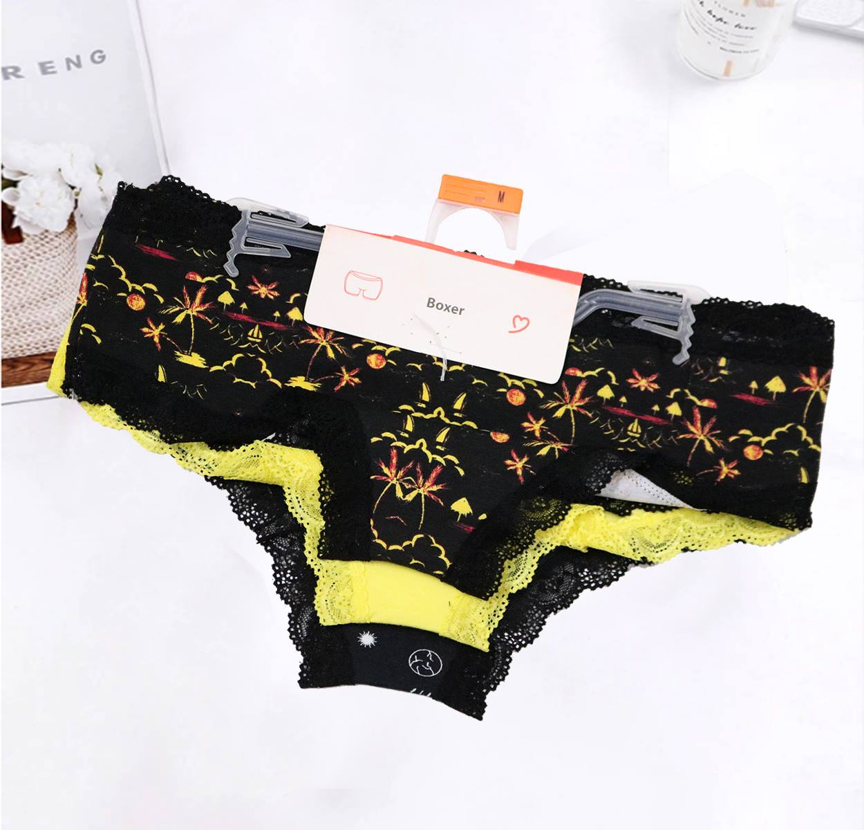 Flourish Pack Of 3 Sexy Boxer Printed Underwear Boxer Panties