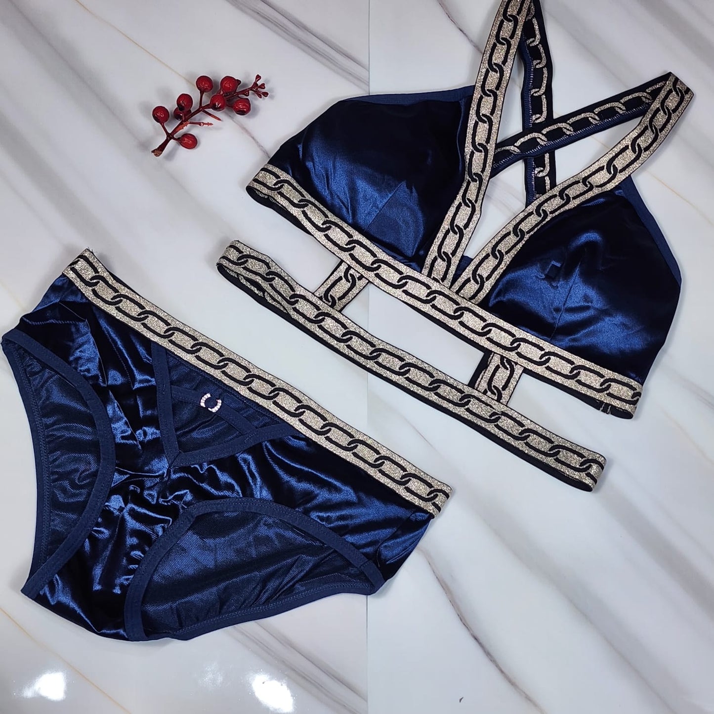 Flourish New High Quality Pure Silk bikini Style Padded Bra & Panty Set 2003