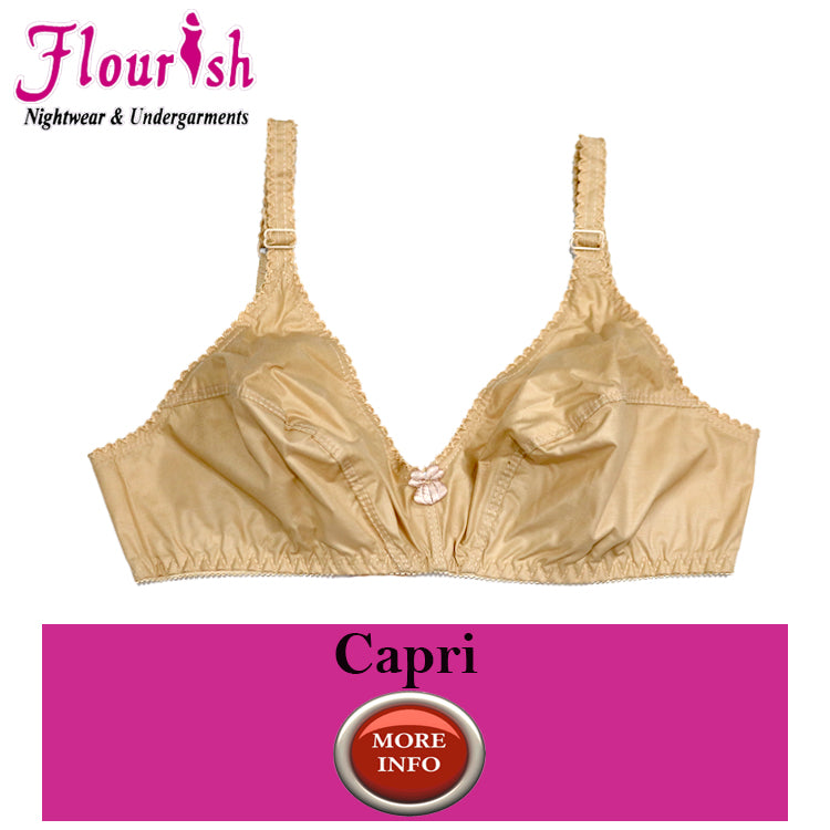Flourish Capri Non-Padded Non-Wired Cotton Bra – Flourish - Nightwear &  Undergarments