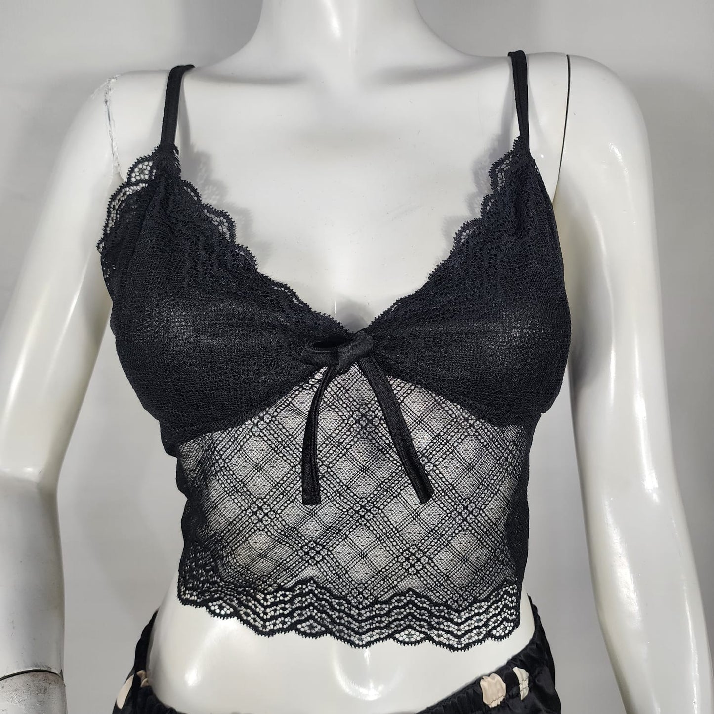Flourish 2 Pcs Short Skirt Style Lace See Through Inner Sexy Nighty 1020