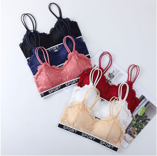 Pack of 2 Wireless Sexy Lace Bralette Push Up Bra-664