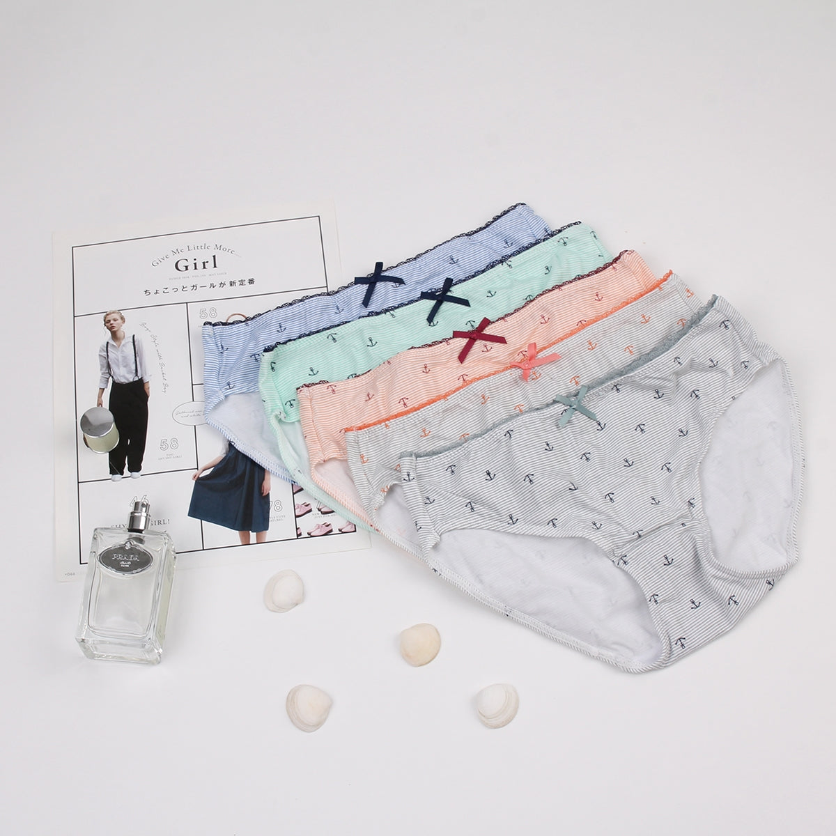 Flourish Pack of 3 Anchor Print Cotton Panty– Soft, Cute & Everyday Comfort