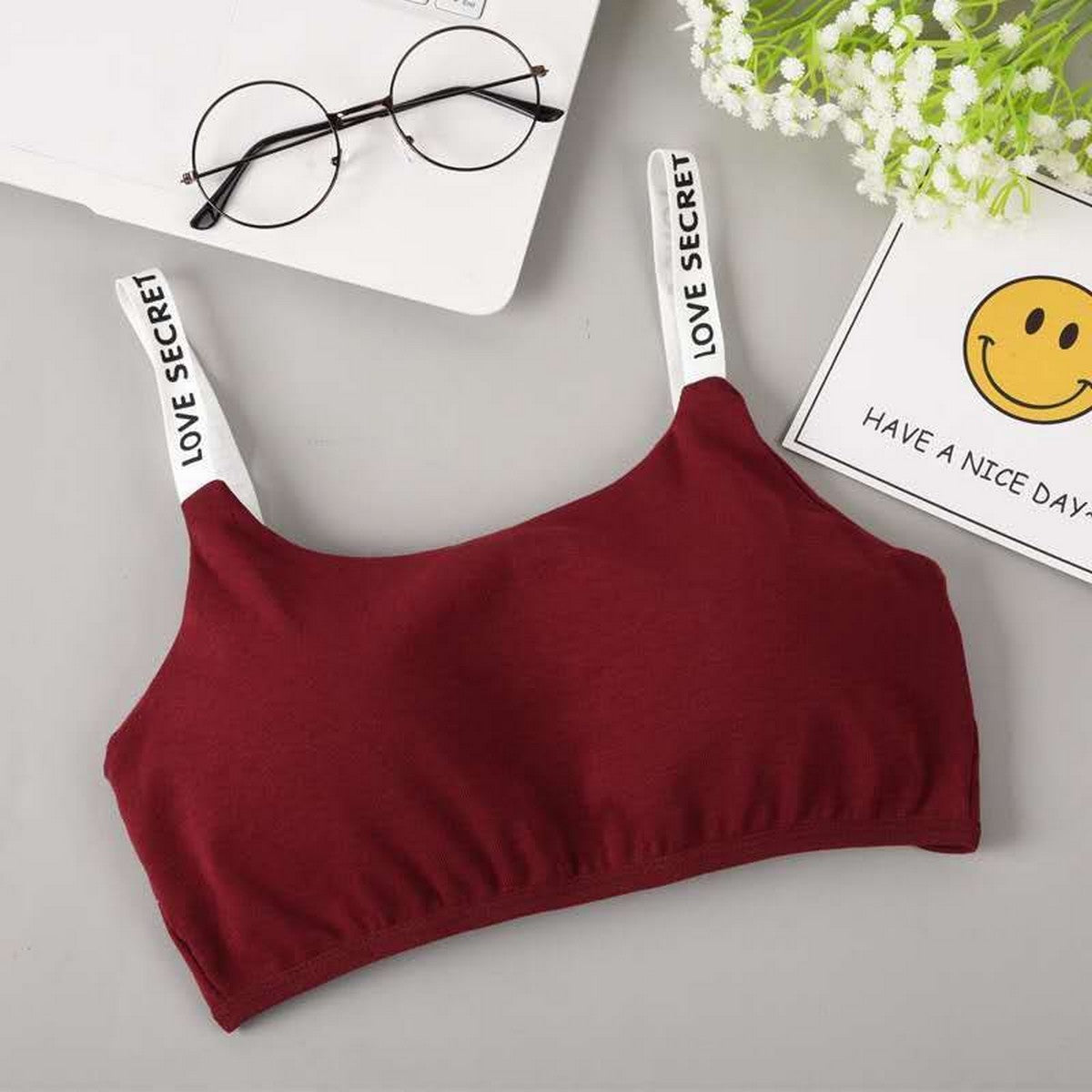 1 Pc Seamless Removable Padded Fitness Sport Casual Bra For Girls -1801