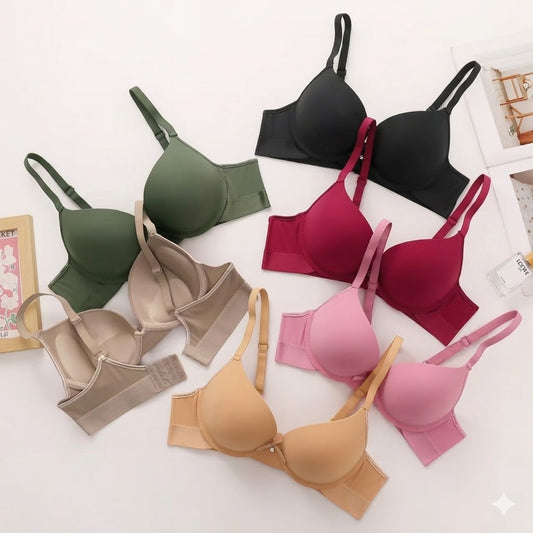 Flourish Pack Of 3 Premium Double Padded Smooth Fit Wired Padded Bra with Soft Support & Elegant Finish 730