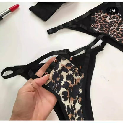 Flourish Wired Push-Up Leopard Print Bra & Panty Set – Bold, Padded & Wildly Confident 307