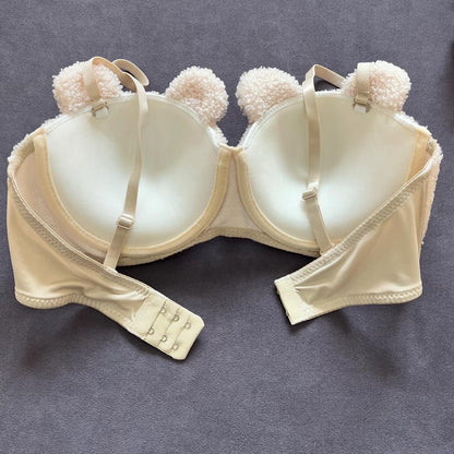 New High Quality Sexy Cute Bear Anime Soft Plush Design Bra & Panty Set 198