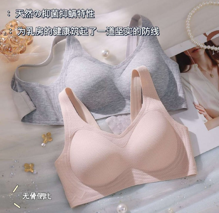 Flourish Ribbed Seamless Push-Up Sports Bra – Soft Fit, Natural Lift & Everyday Elegance 8126