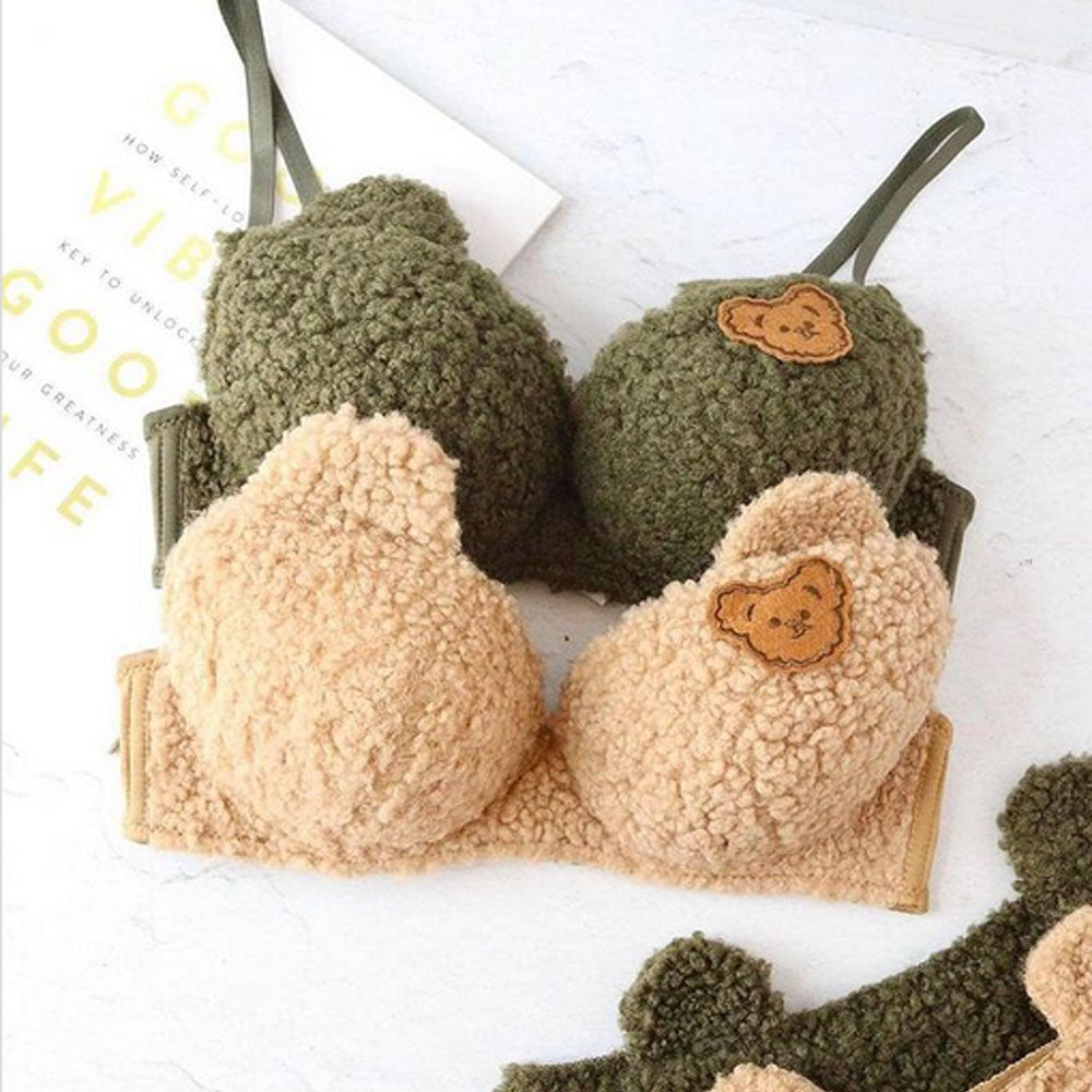 Flourish Stylish Sexy Funky Bear Style Double Push Adjustable Bra & Panty Set E008