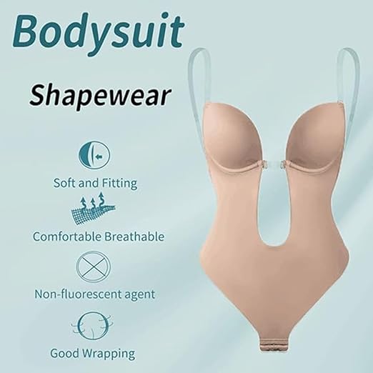 High Quality Invisible & Adjustable Straps Full Body Shaper With Toilet Hole 8809