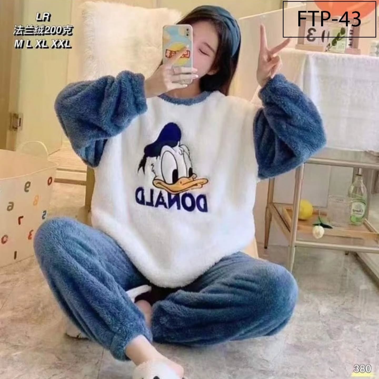 Flourish Cozy Fleece Loungewear Set – Ultra Soft Winter Night Suit