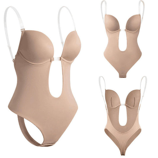 High Quality Invisible & Adjustable Straps Full Body Shaper With Toilet Hole 8809
