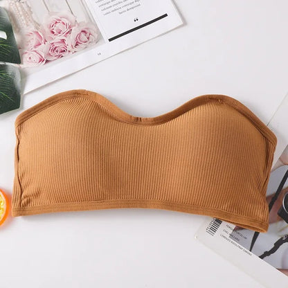 Pack of 2 Women's strapless crop top, back closure,seamless wrapn sexy wrap bra, straight bra 2299
