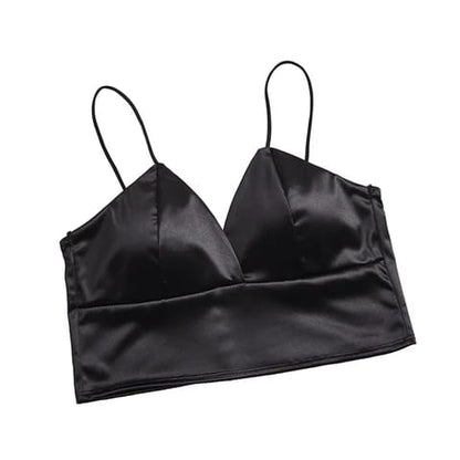 Women Sexy Crop Tops Bra Satin Tube Solid Summer Camis Fashion Camisoles Seamless Basic Tight Z264