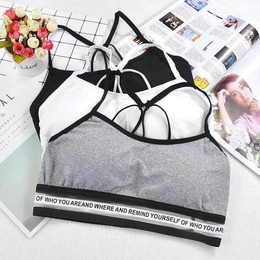 Pack of 2 Stylish Back Full Cup Yoga Gym And Sports Quick Dry Brassiere Seamless Padded Bras 1664