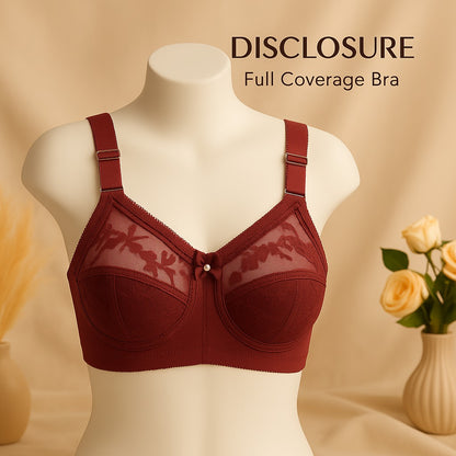 Flourish Disclosure  Non-Padded Non-Wired Full Coverage Bra Plus Size