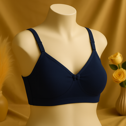 Flourish IMAGE-B High Quality Non Padded 2 in 1 Cotton And invisible Straps Soft Pure Comfortable Cotton Full Coverge Non Padded T shirt Bra