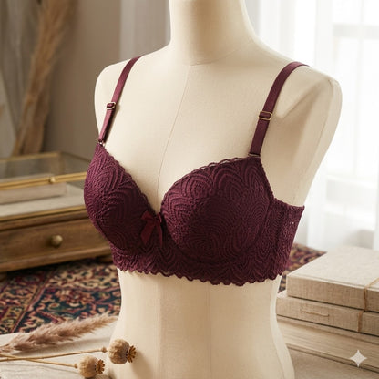 Pack Of 2 Double Padded Wired Lace Bra – Bridal & Everyday Stylish Support 8216