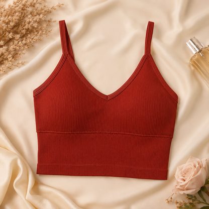 New Ribbed Seamless Crop Top – Comfortable Everyday Wear
