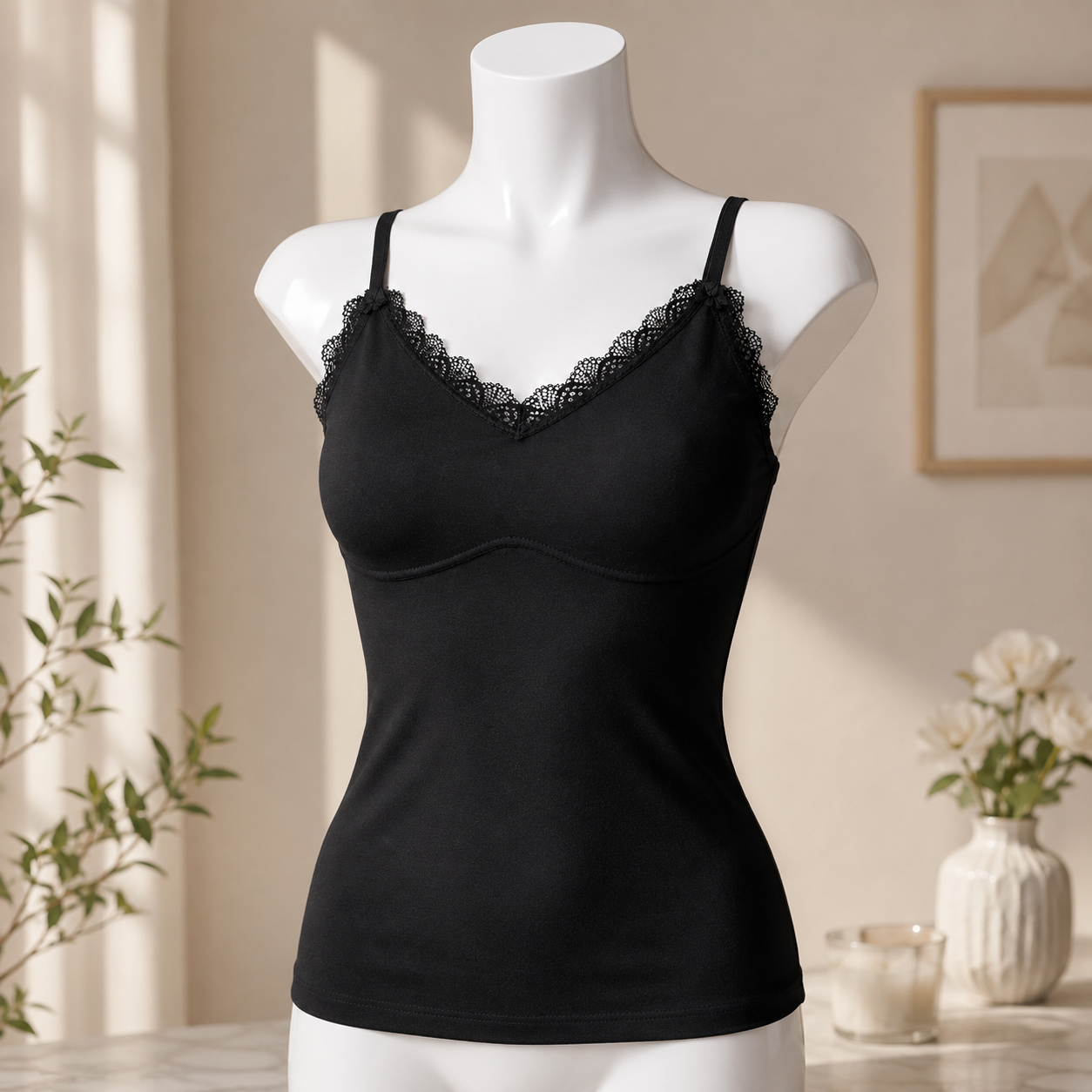 Elegant Black Lace Camisole -23