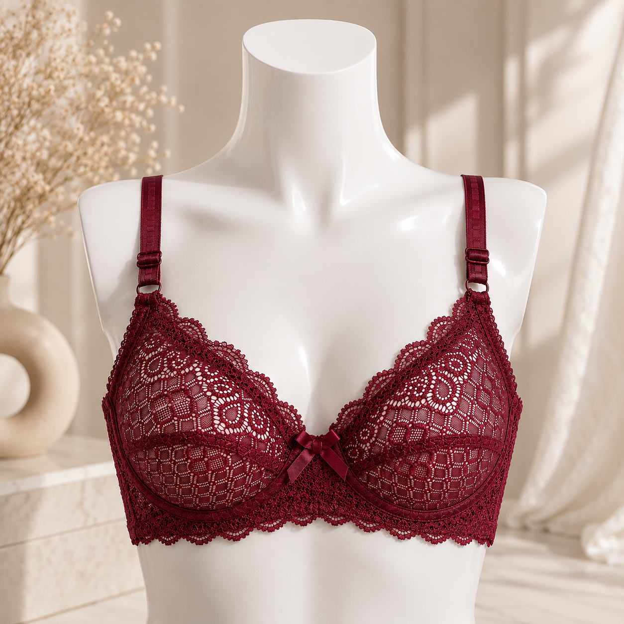 New Lace Bra – Elegant Floral Design | Non-Padded -S3