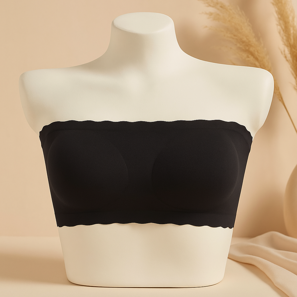 Flourish Strapless Bandeau Bra – Wireless, Padded & Seamless Tube Top S436