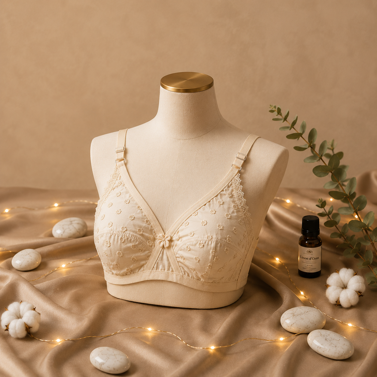 Cotton Non-Padded Floral Embroidered Bra – Soft Everyday Comfort | Skin X-OVER